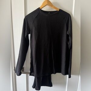 Ribbed Casual Set, black, never worn - petite